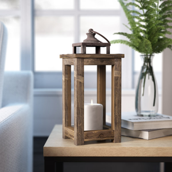Laurel Foundry Modern Farmhouse Wood Tabletop Lantern & Reviews Wayfair